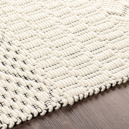 Saint Clair Rug - 27902 by Surya in black, cream. Made from 100% new zealand wool in a unique style.