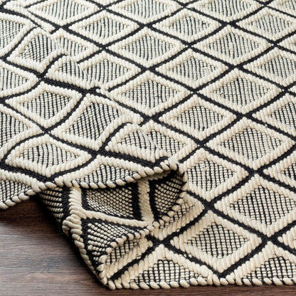 Saint Clair Rug - 27904 by Surya in black, cream. Made from 100% new zealand wool in a unique style.