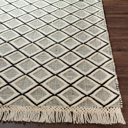Saint Clair Rug - 27904 by Surya in black, cream. Made from 100% new zealand wool in a unique style.