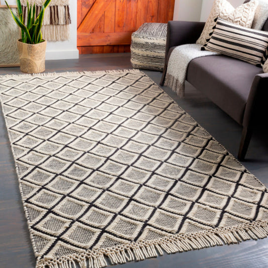 Saint Clair Rug - 27904 by Surya in black, cream. Made from 100% new zealand wool in a unique style.