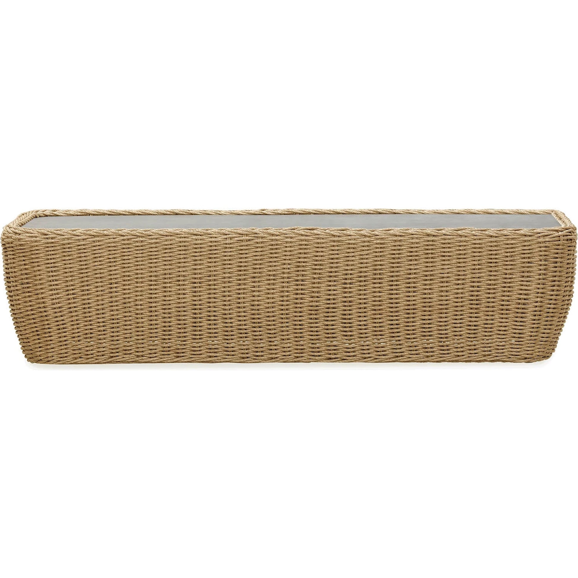 Siesta Outdoor Coffee Table by LH Imports in grey and natural. Made from unique in a rustic style.