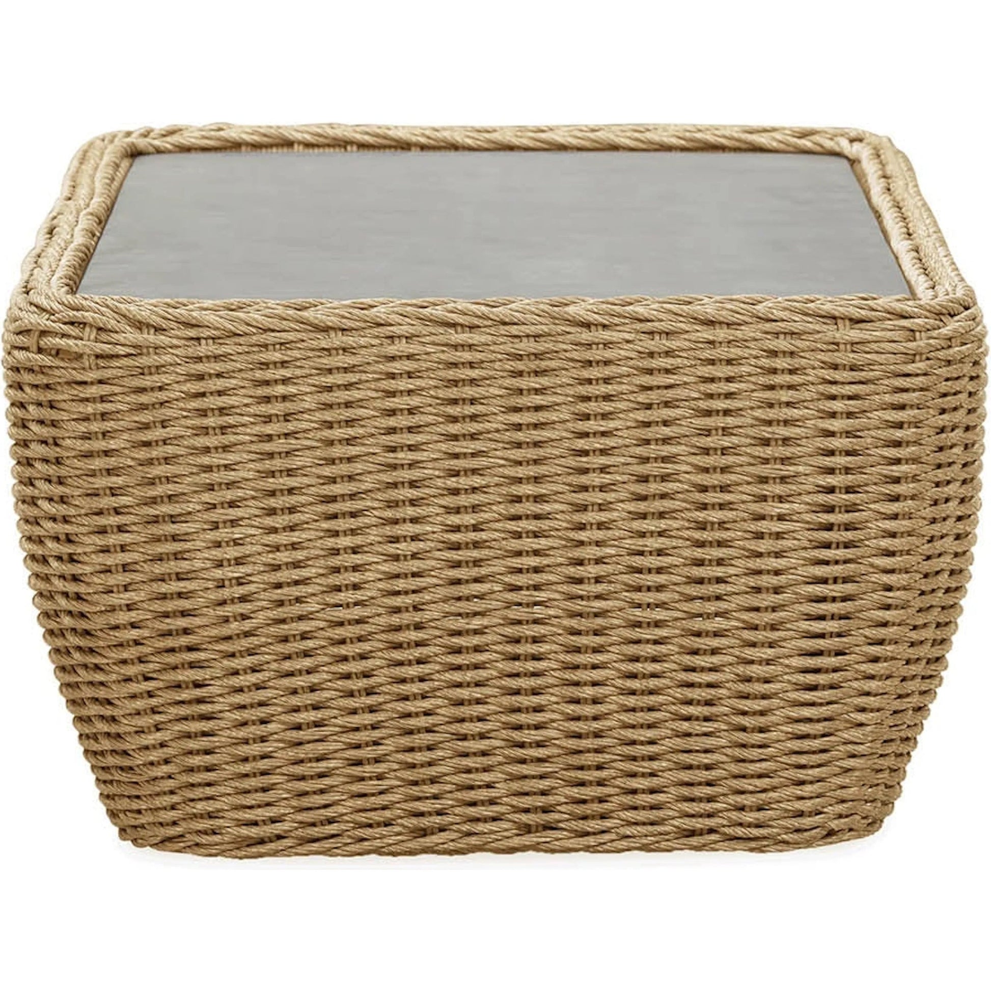 Siesta Outdoor Coffee Table by LH Imports in grey and natural. Made from unique in a rustic style.