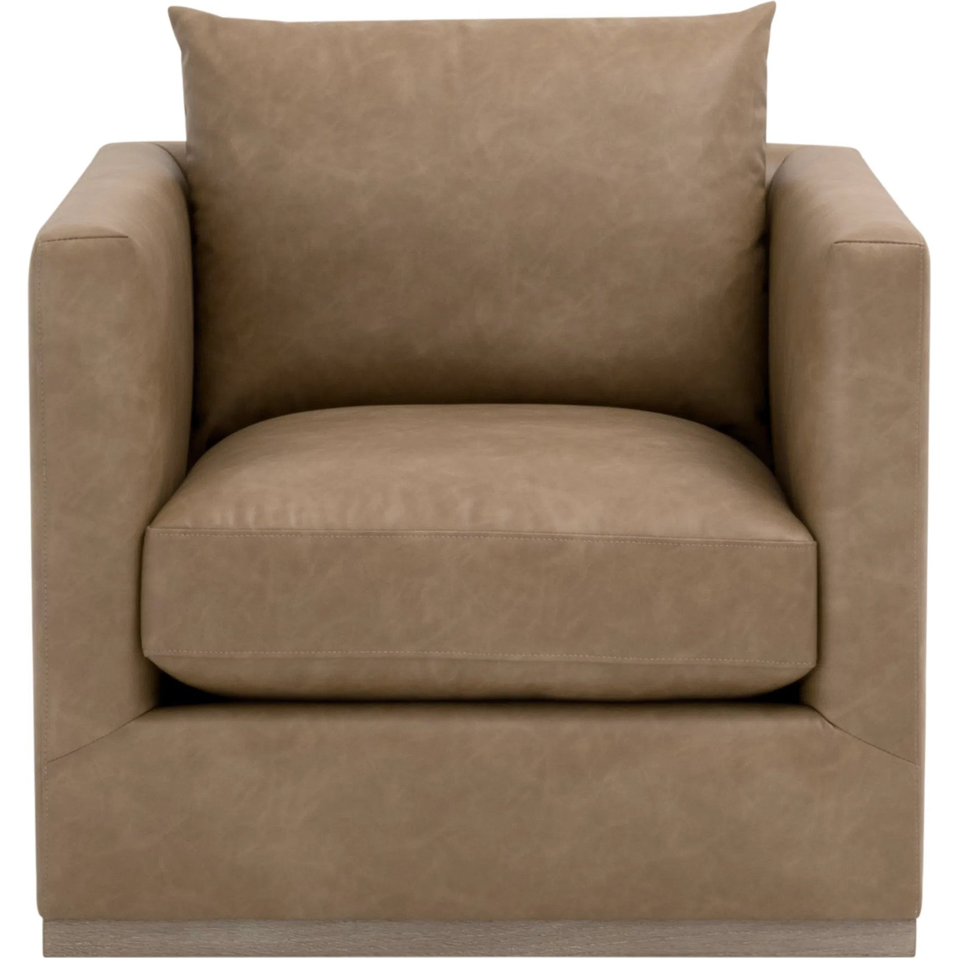 Siena Plinth Base Swivel Club Chair by Essentials For Living. Made from solid oak wood, mdf, plywood, metal in a transitional style.