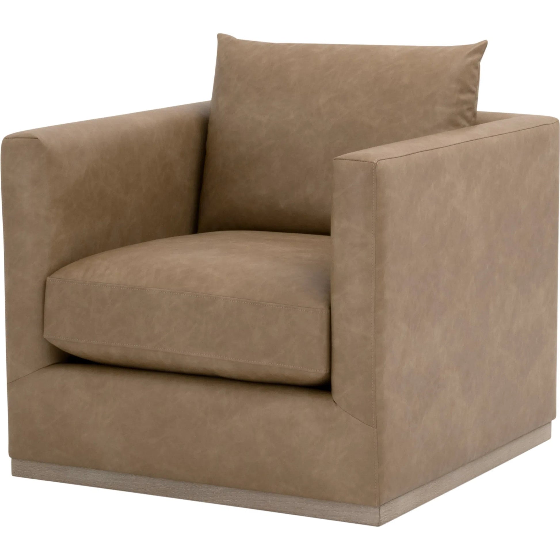 Siena Plinth Base Swivel Club Chair by Essentials For Living. Made from solid oak wood, mdf, plywood, metal in a transitional style.