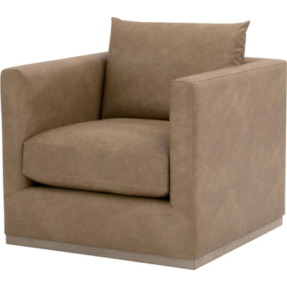 Siena Plinth Base Swivel Club Chair by Essentials For Living. Made from solid oak wood, mdf, plywood, metal in a transitional style.