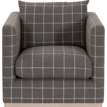 Siena Plinth Base Swivel Club Chair by Essentials For Living. Made from solid oak wood, mdf, plywood, metal in a transitional style.