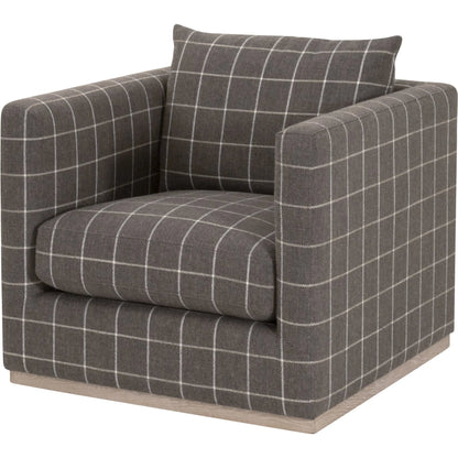 Siena Plinth Base Swivel Club Chair by Essentials For Living. Made from solid oak wood, mdf, plywood, metal in a transitional style.