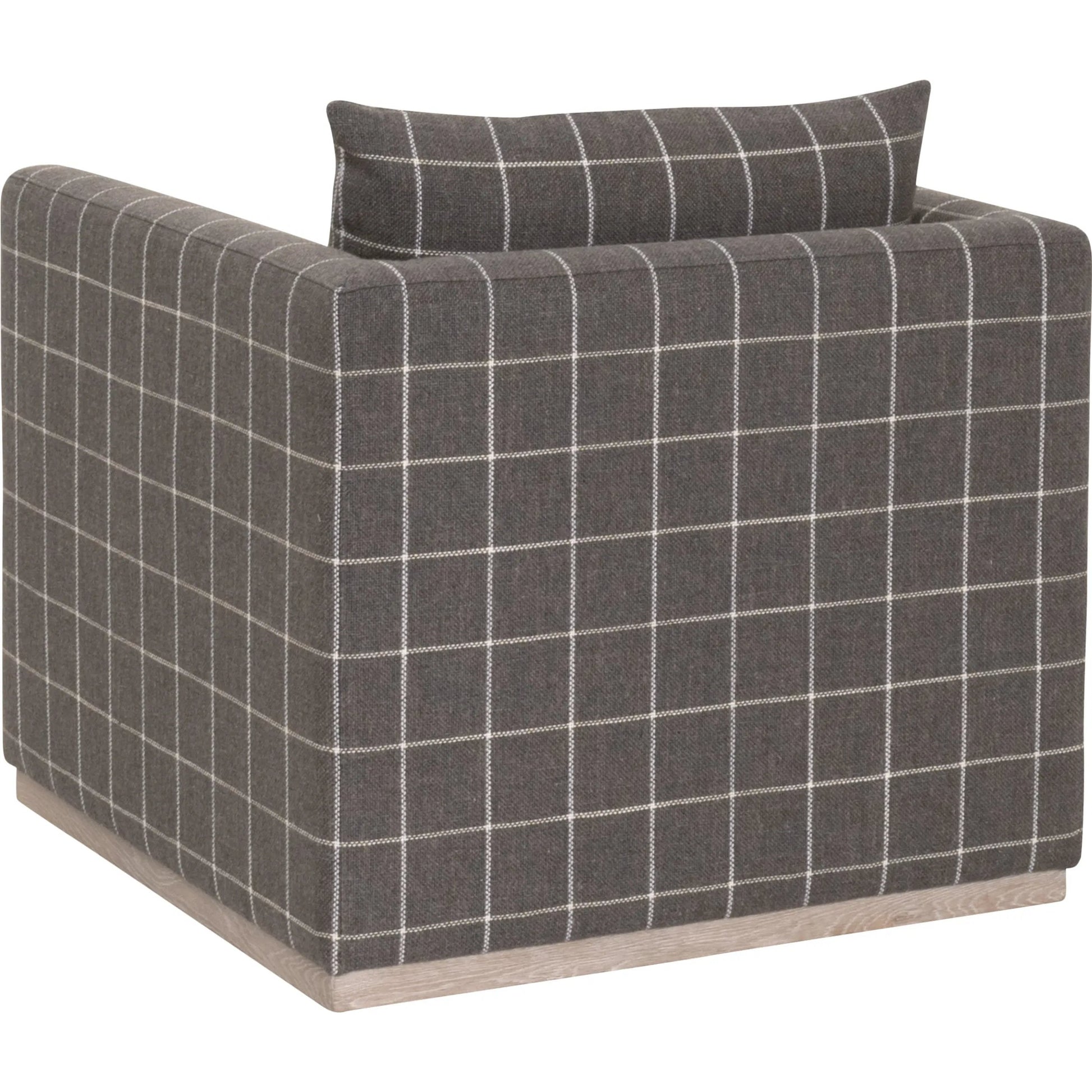 Siena Plinth Base Swivel Club Chair by Essentials For Living. Made from solid oak wood, mdf, plywood, metal in a transitional style.