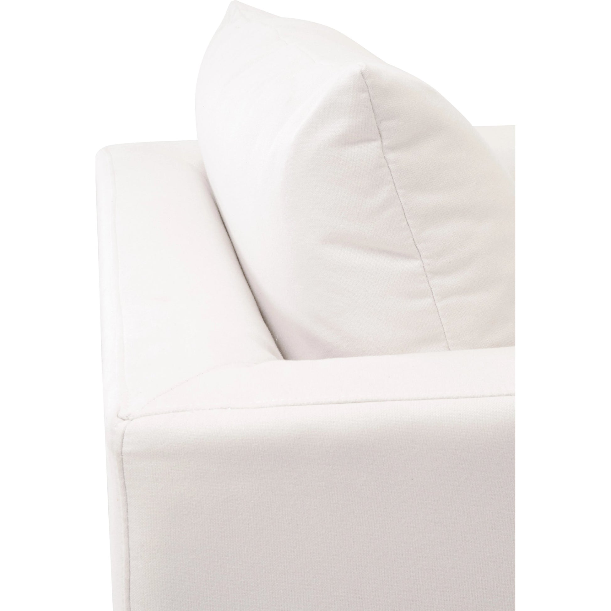 Siena Plinth Base Sofa Chair by Essentials For Living in natural gray oak, livesmart machale-ivory. Made from solid oak wood, mdf, plywood, 100% polyester fabric, foam, feather in a modern style.