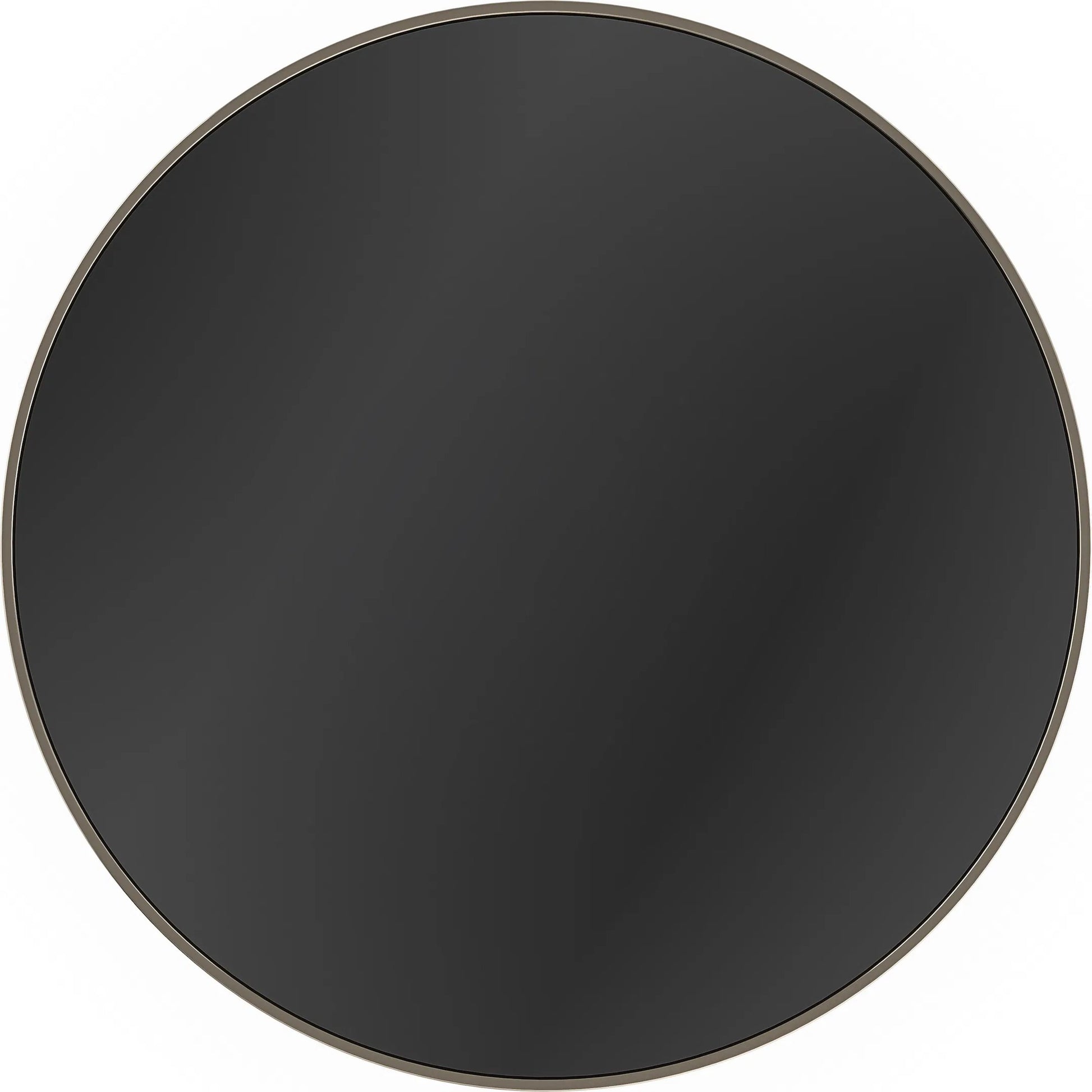 Umbra Side Table by Caracole in whisper of gold, piano black. Made from poplar, mirror, metal in a modern style.