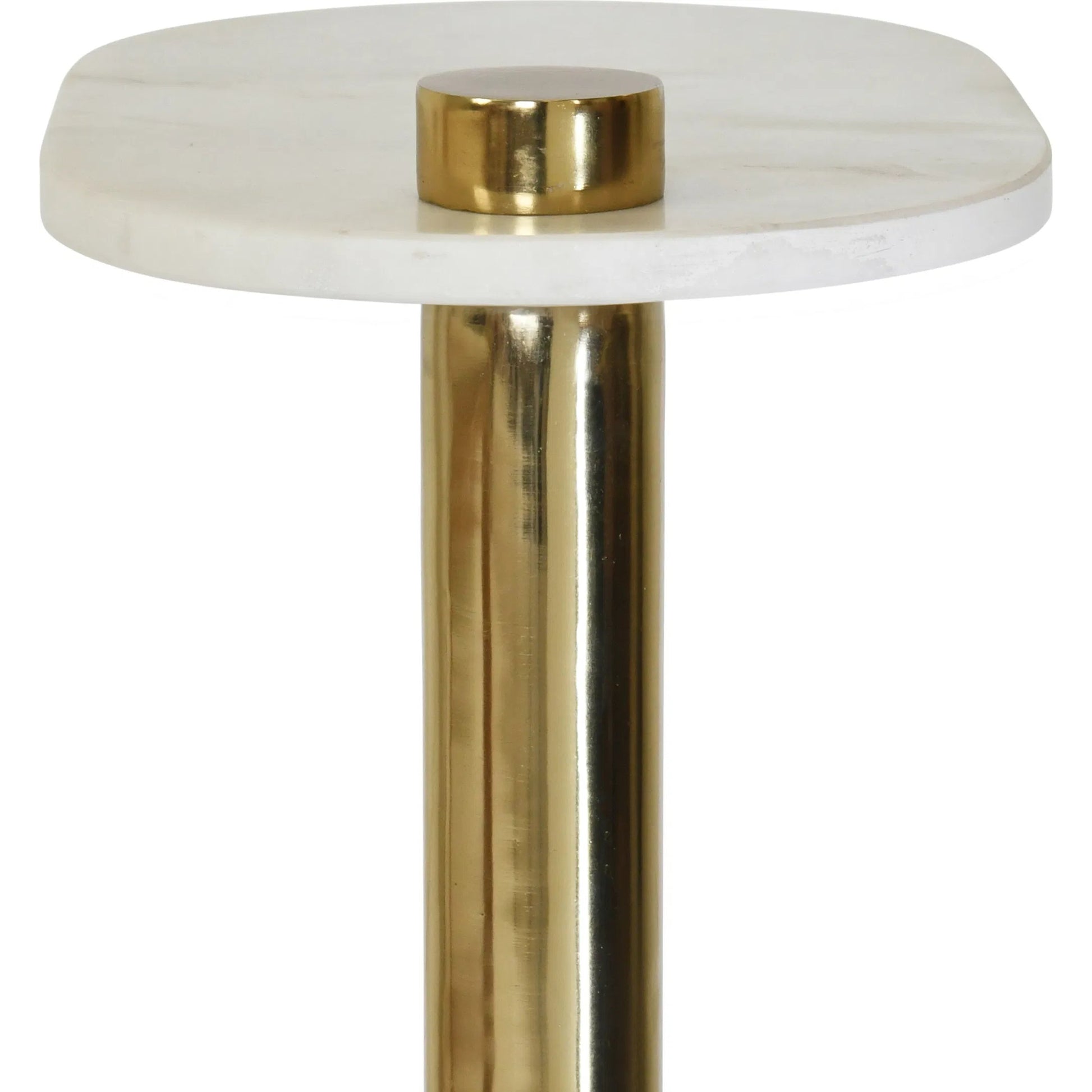 Simeon Racetrack C Table by Worlds Away. Made from marble, brass in a modern style.