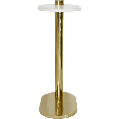 Simeon Racetrack C Table by Worlds Away. Made from marble, brass in a modern style.