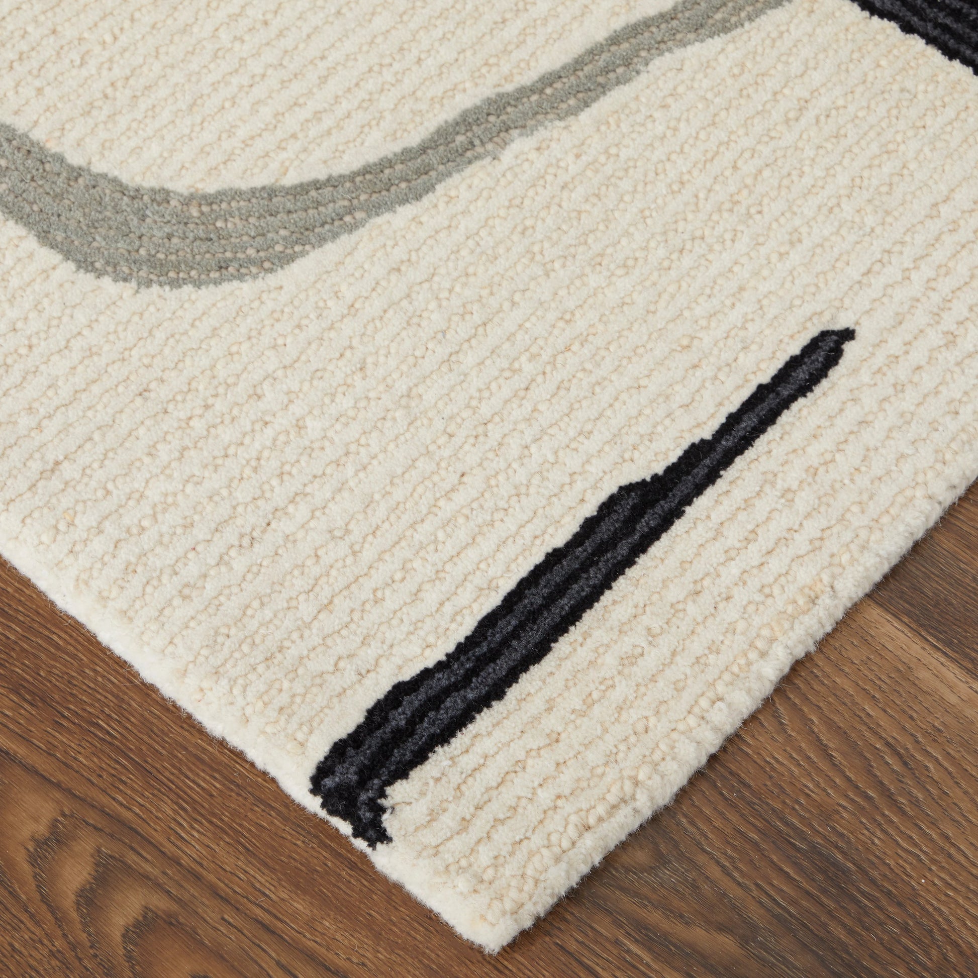 Maguire Transitional Rug - 8905F by Feizy in ivory, gray, black. Made from wool, nylon in a unique style.
