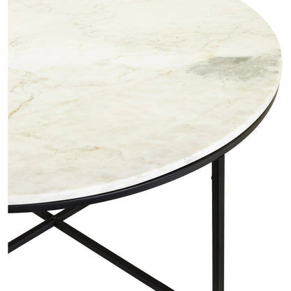 Anastasia - 29300 by Livabliss in black and mattenatural. Made from top: marble, base: metal in a modern style.
