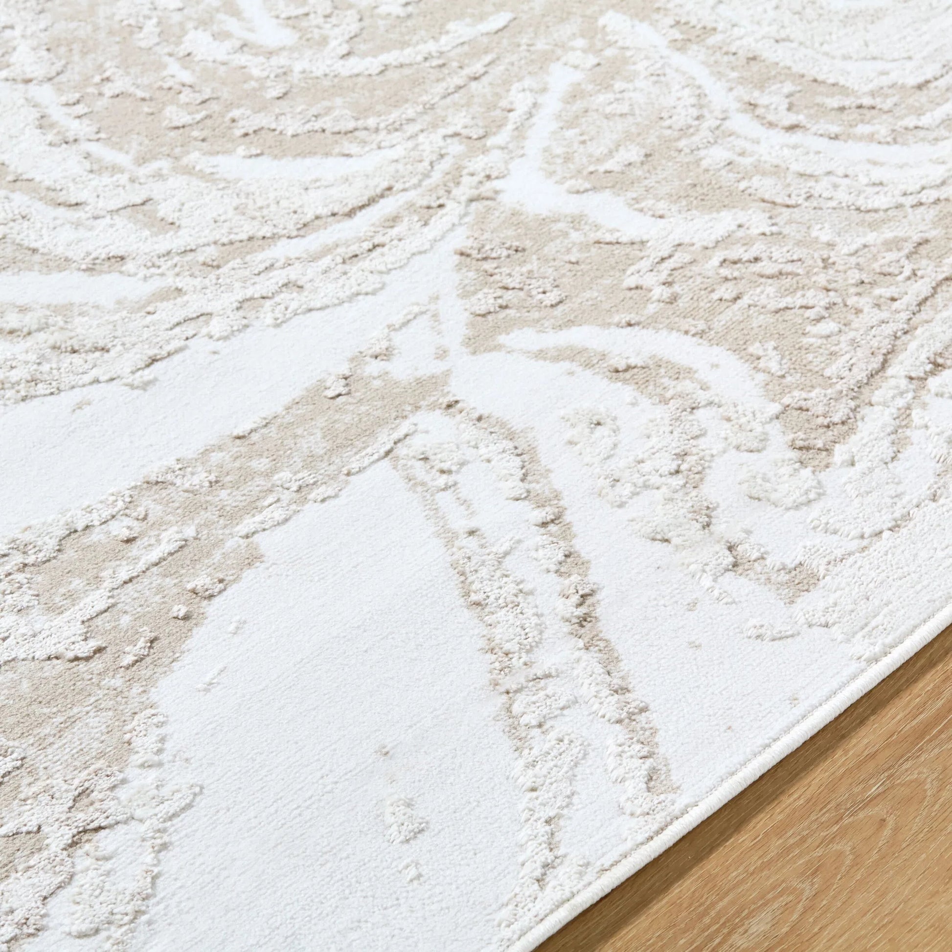 Siyah Rug - 537411 by Livabliss in light silver, ash, off-white. Made from polyester, polypropylene in a unique style.