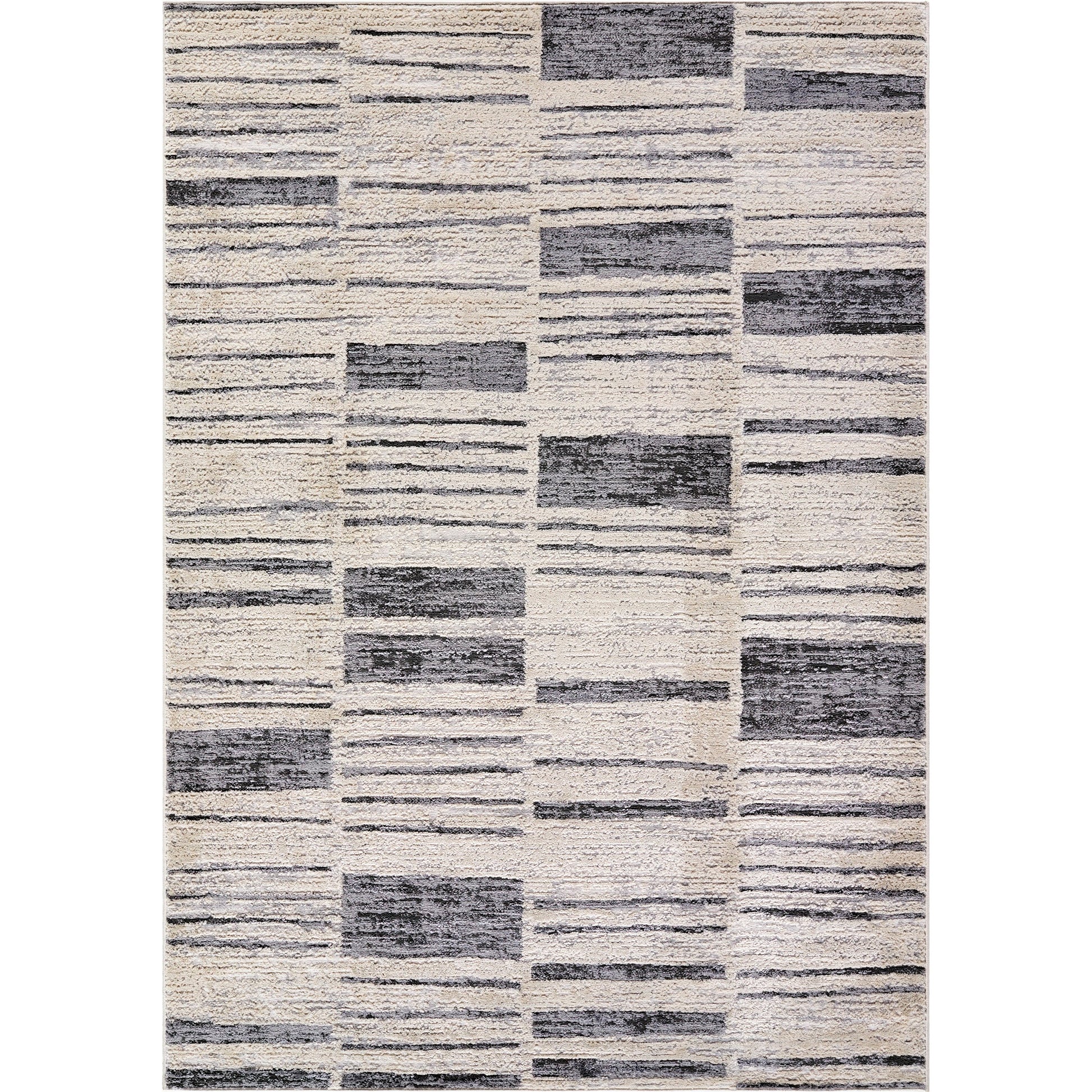 Siyah Rug - 537415 by Livabliss in light silver, metallic - silver, silver, ash, slate. Made from polyester, polypropylene in a unique style.