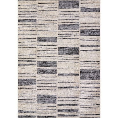 Siyah Rug - 537415 by Livabliss in light silver, metallic - silver, silver, ash, slate. Made from polyester, polypropylene in a unique style.
