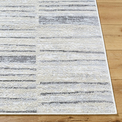 Siyah SIY-2311 Rug by Livabliss in light slate, white, gray. Made from polyester, polypropylene in a unique style.