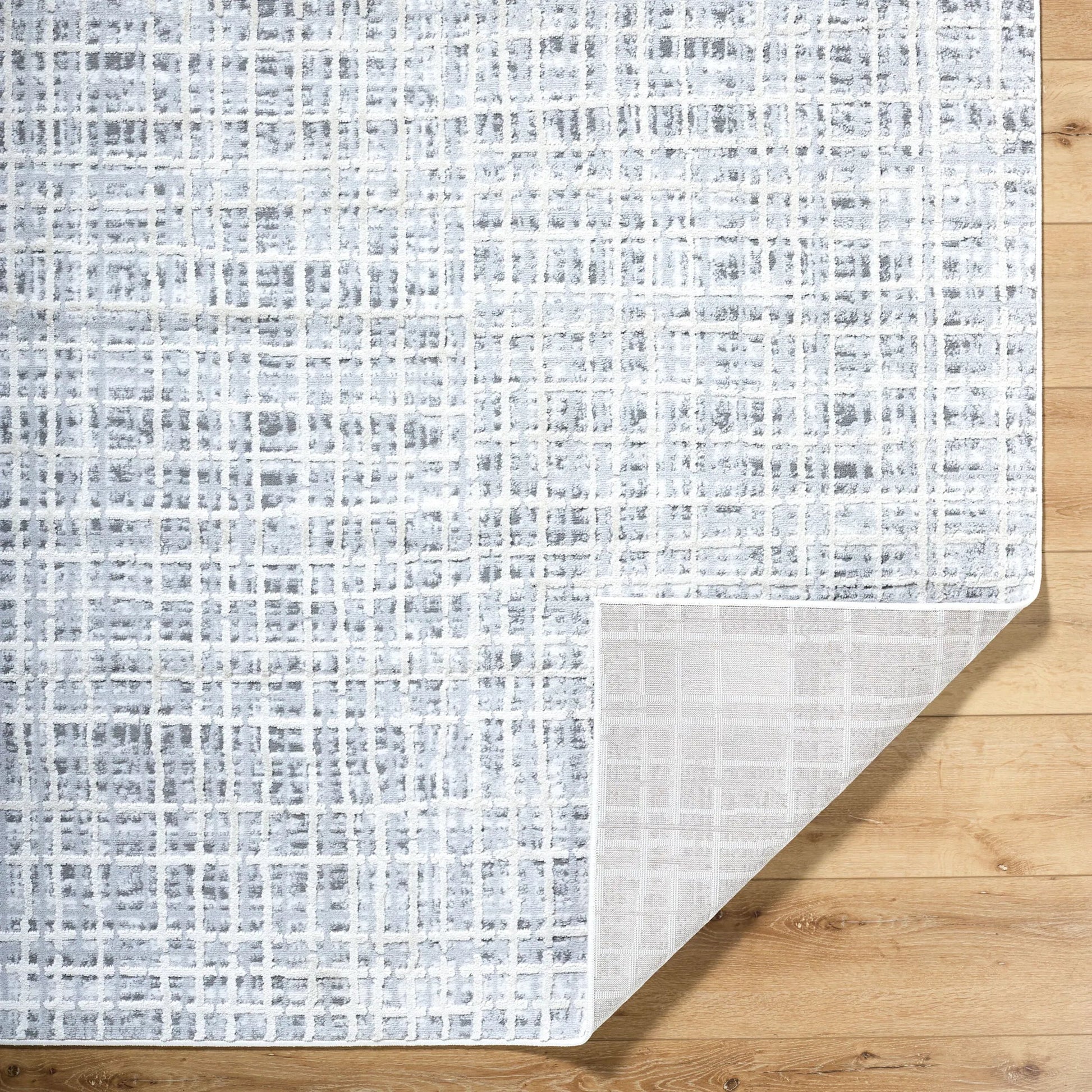 Siyah Rug - 537430 by Livabliss in light silver, silver, metallic - silver, sage. Made from polyester, polypropylene in a unique style.