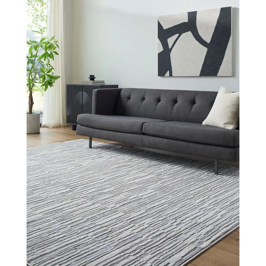 Siyah Rug - 537438 by Livabliss in light silver, metallic - silver, silver, ash, prairie dust. Made from polyester, polypropylene in a unique style.