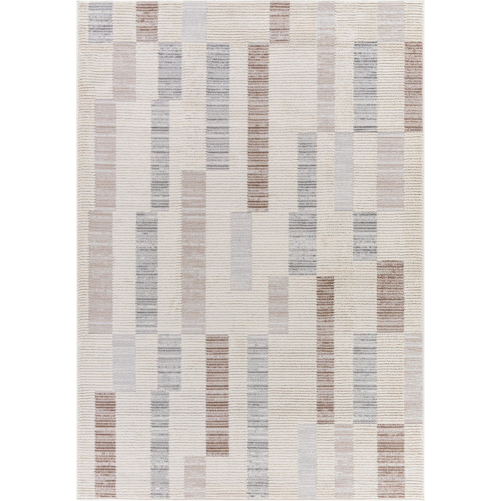 Siyah Rug - 537442 by Livabliss in white, gray, medium brown. Made from polyester, polypropylene in a unique style.