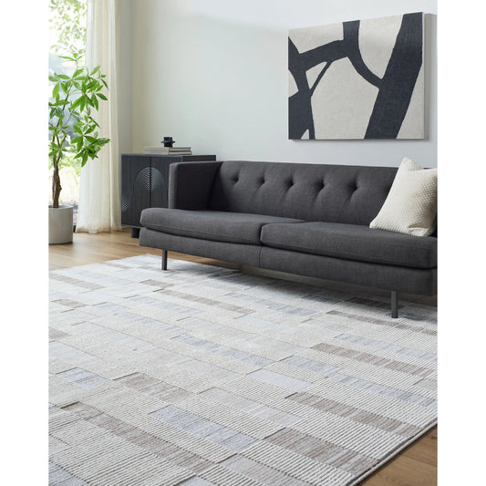 Siyah Rug - 537442 by Livabliss in light silver, silver, metallic - silver, prairie dust. Made from polyester, polypropylene in a unique style.