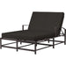 La Jolla Outdoor Double Chaise by Sunset West in browns. Made from aluminum in a modern style.