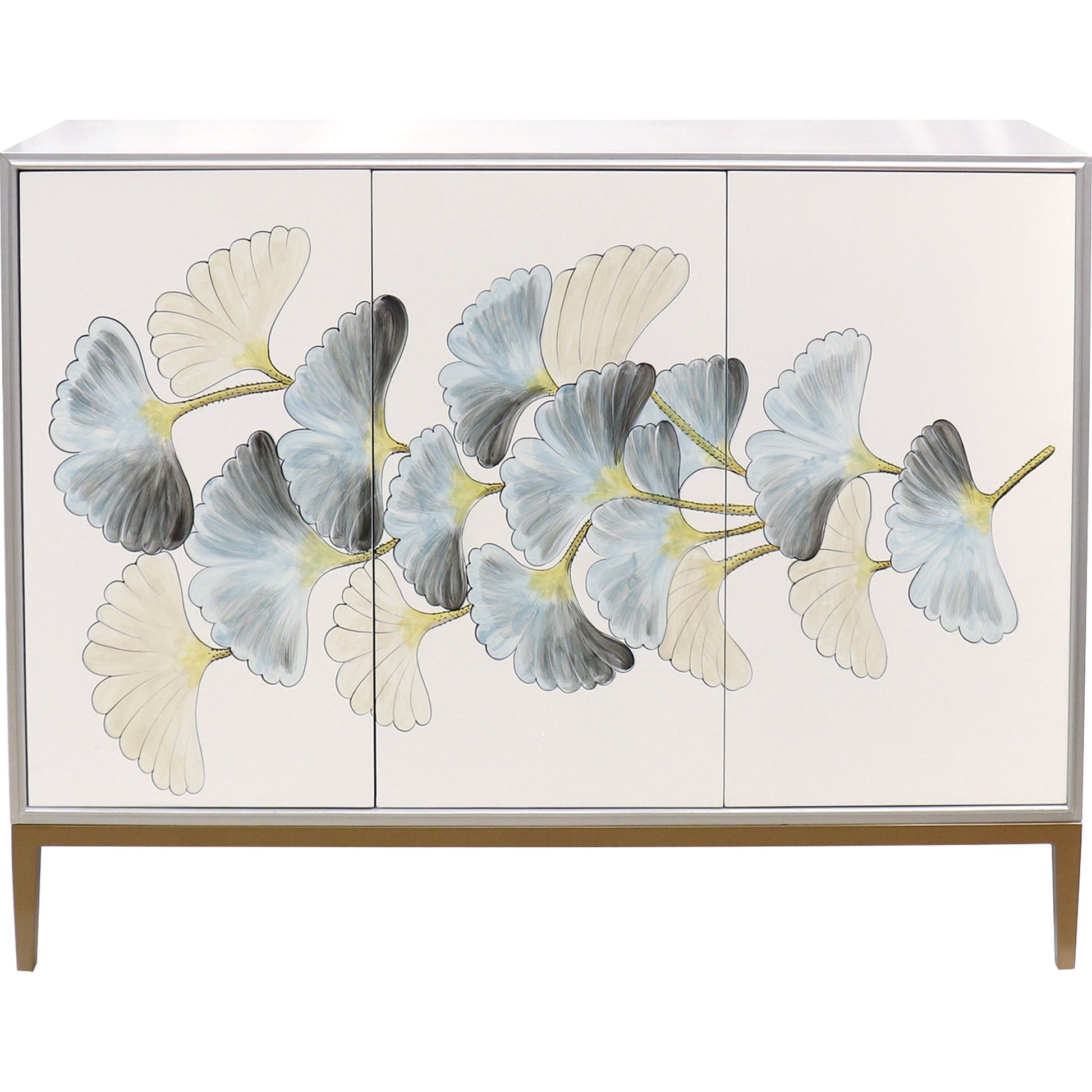 Annabelle Sideboard by Pasargad Home in silver and silver. Made from unique in a transitional style.