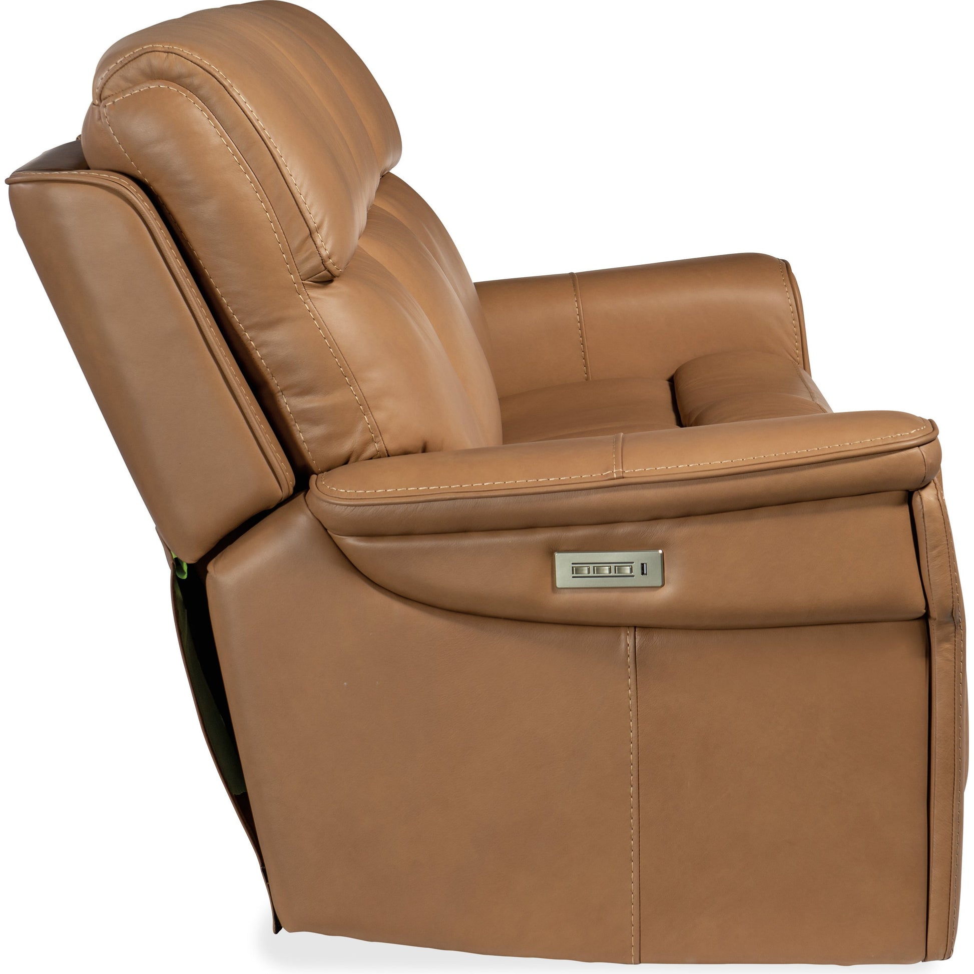 Lyra Zero Gravity Power Sofa by Hooker Furniture. Made from leather in a traditional style.