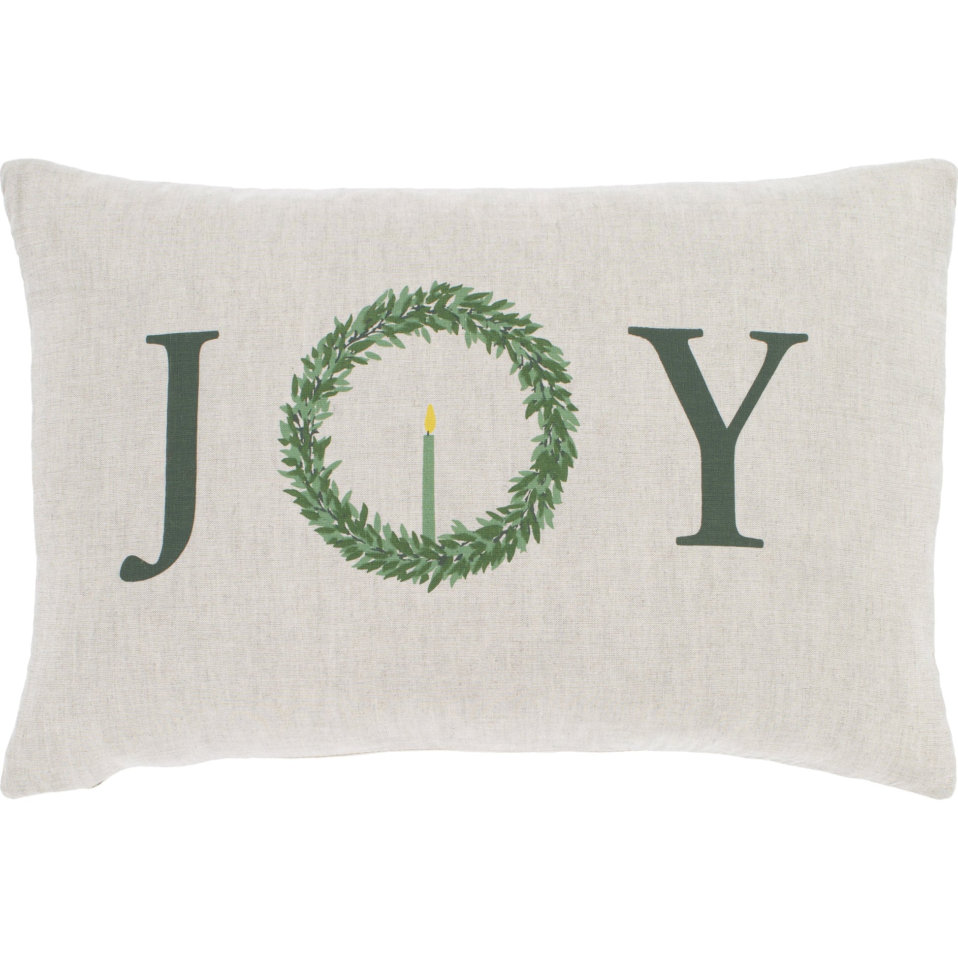 Simple Joy Pillow - 31425 by Surya in dark green, khaki. Made from 55% linen, 45% cotton, 100% cotton in a cottage & farmhouse style.