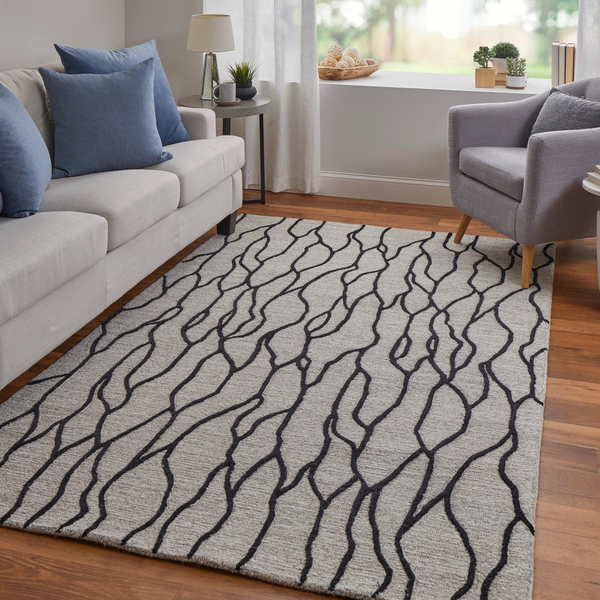 Enzo Transitional Rug - 8734F by Feizy. Made from wool in a unique style.