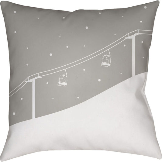 Ski Lift Pillow - 11627 by Livabliss. Made from front: 100% polyester, back: 100% polyester in a modern style.