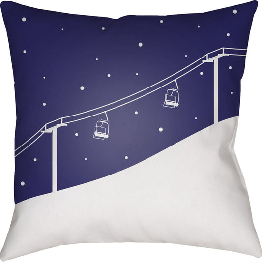 Ski Lift Pillow - 11627 by Livabliss. Made from front: 100% polyester, back: 100% polyester in a modern style.