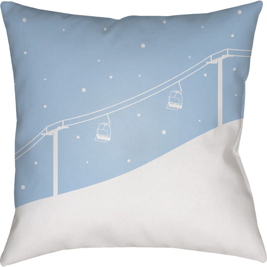 Ski Lift Pillow - 11627 by Livabliss. Made from front: 100% polyester, back: 100% polyester in a modern style.