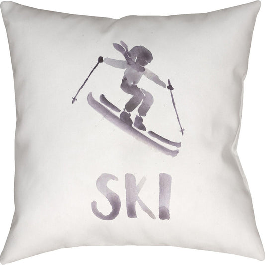 Ski II Pillow - 18934 by Livabliss. Made from front: 100% polyester, back: 100% polyester in a modern style.