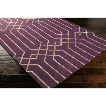 Skyline Rug - 12801 by Surya in dark plum, taupe. Made from 30% viscose, 70% wool in a unique style.