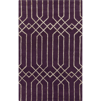 Skyline Rug - 12801 by Surya in dark plum, taupe. Made from 30% viscose, 70% wool in a unique style.