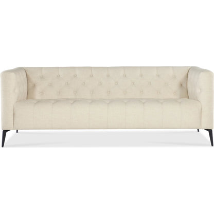 Nicolla Stationary Sofa by Hooker Furniture in matte black. Made from unique in a traditional style.