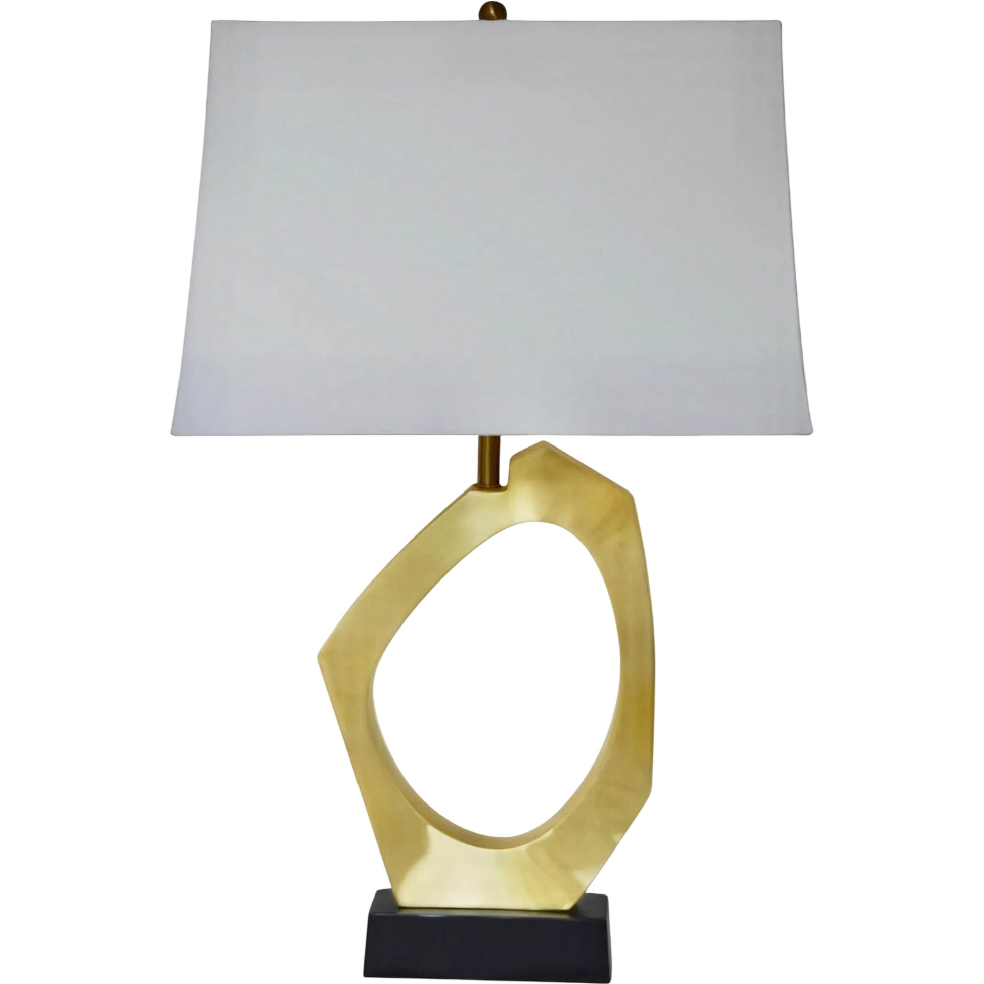 Skye Celestial Lamp by LH Imports in brass, black, off white and brass. Made from iron, aluminium, cotton in a unique style.