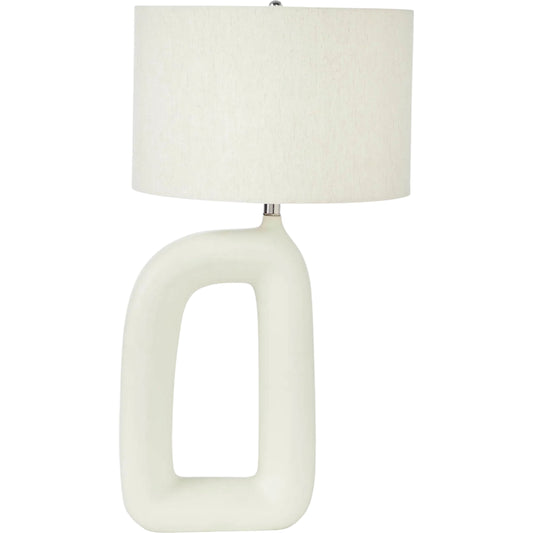 Dove Table Lamp by LH Imports in ivory. Made from ceramic, linen fabric in a unique style.