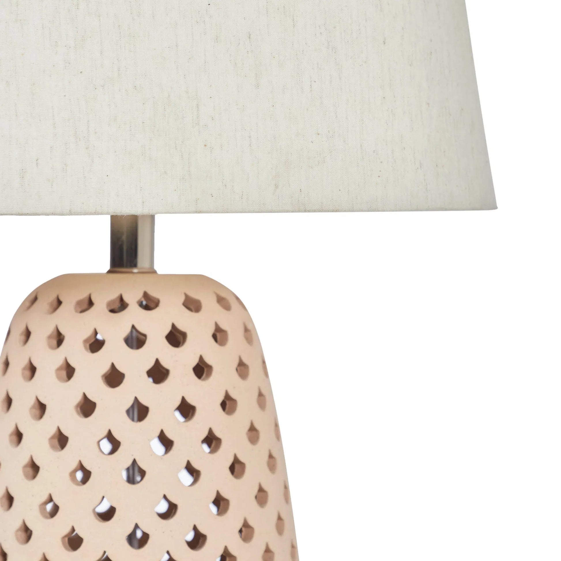 Taverna Table Lamp by LH Imports in beige, ivory. Made from ceramic, linen fabric in a unique style.