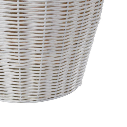Oceana Table Lamp by LH Imports in white, off-white and white. Made from rattan, linen fabric in a unique style.