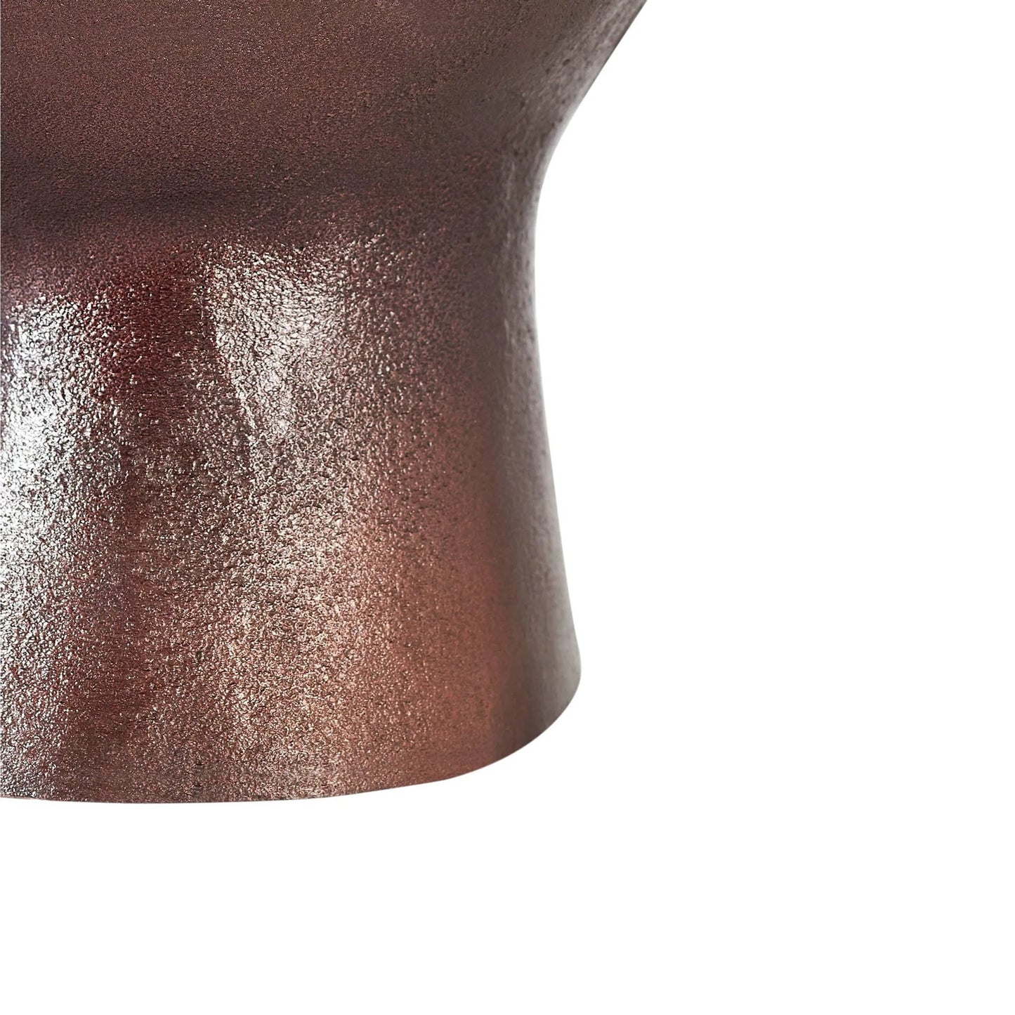 002 SI-2325247 | Closeup | Ember Table Lamp by LH Imports in copper, off white and copper. Made from aluminum, linen in a unique style.