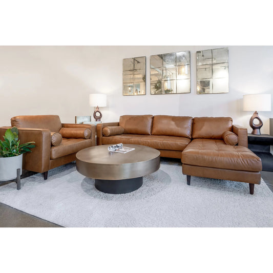 Ember Table Lamp by LH Imports in copper, off white and copper. Made from aluminum, linen in a unique style.