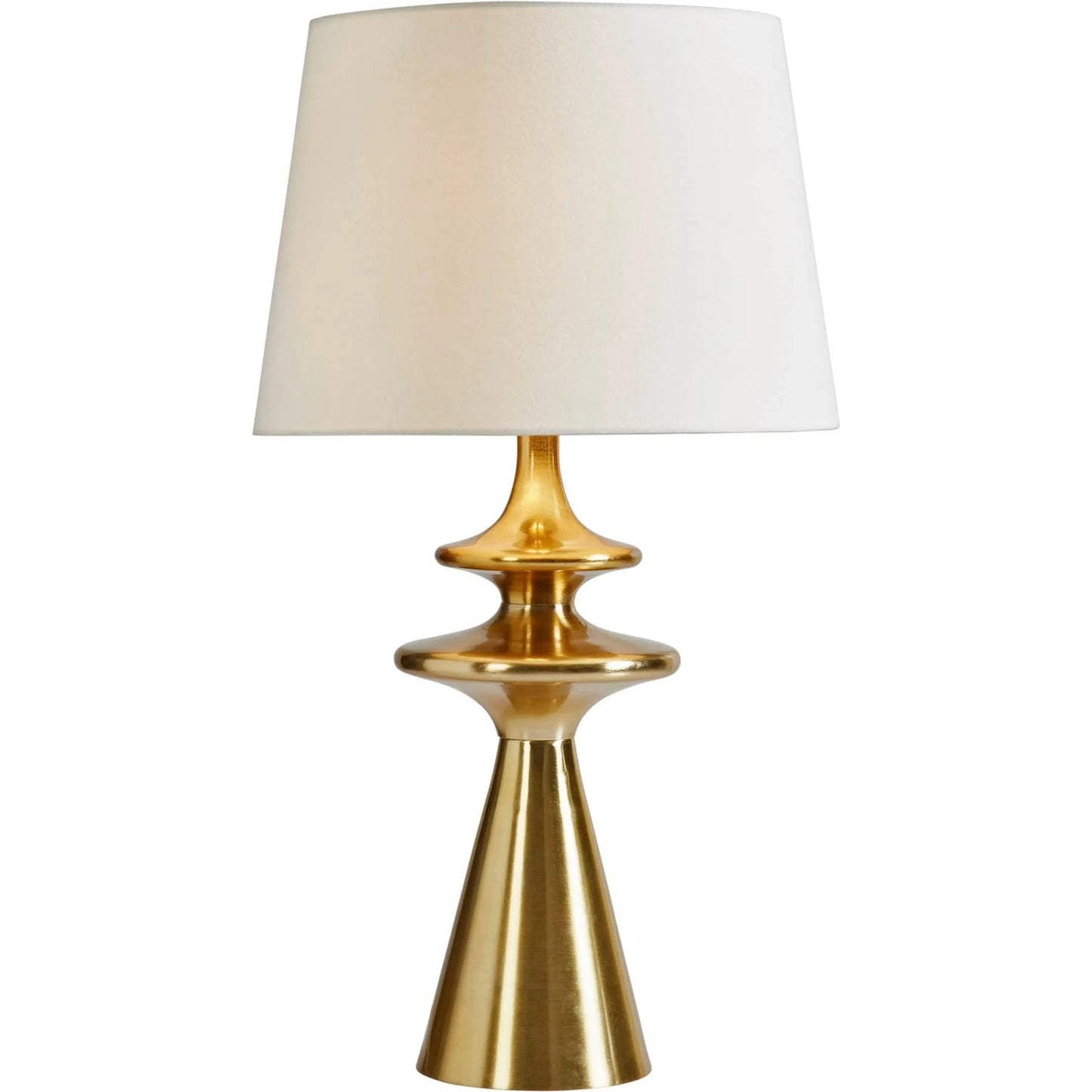 001 SI-2325248 | Additional Silo | Symphony Table Lamp by LH Imports in brass, off-white and antique brass. Made from aluminum, linen in a unique style.