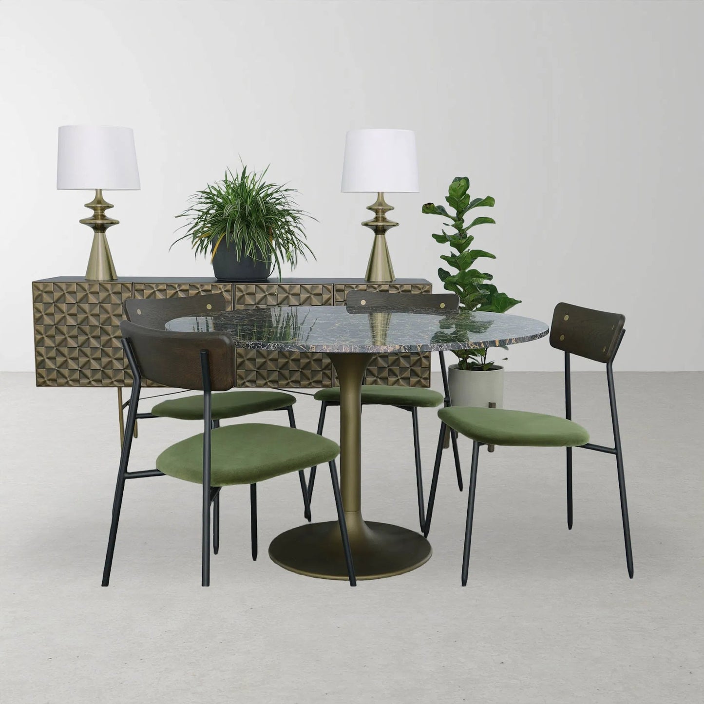 004 SI-2325248 | Lifestyle | Symphony Table Lamp by LH Imports in brass, off-white and antique brass. Made from aluminum, linen in a unique style.
