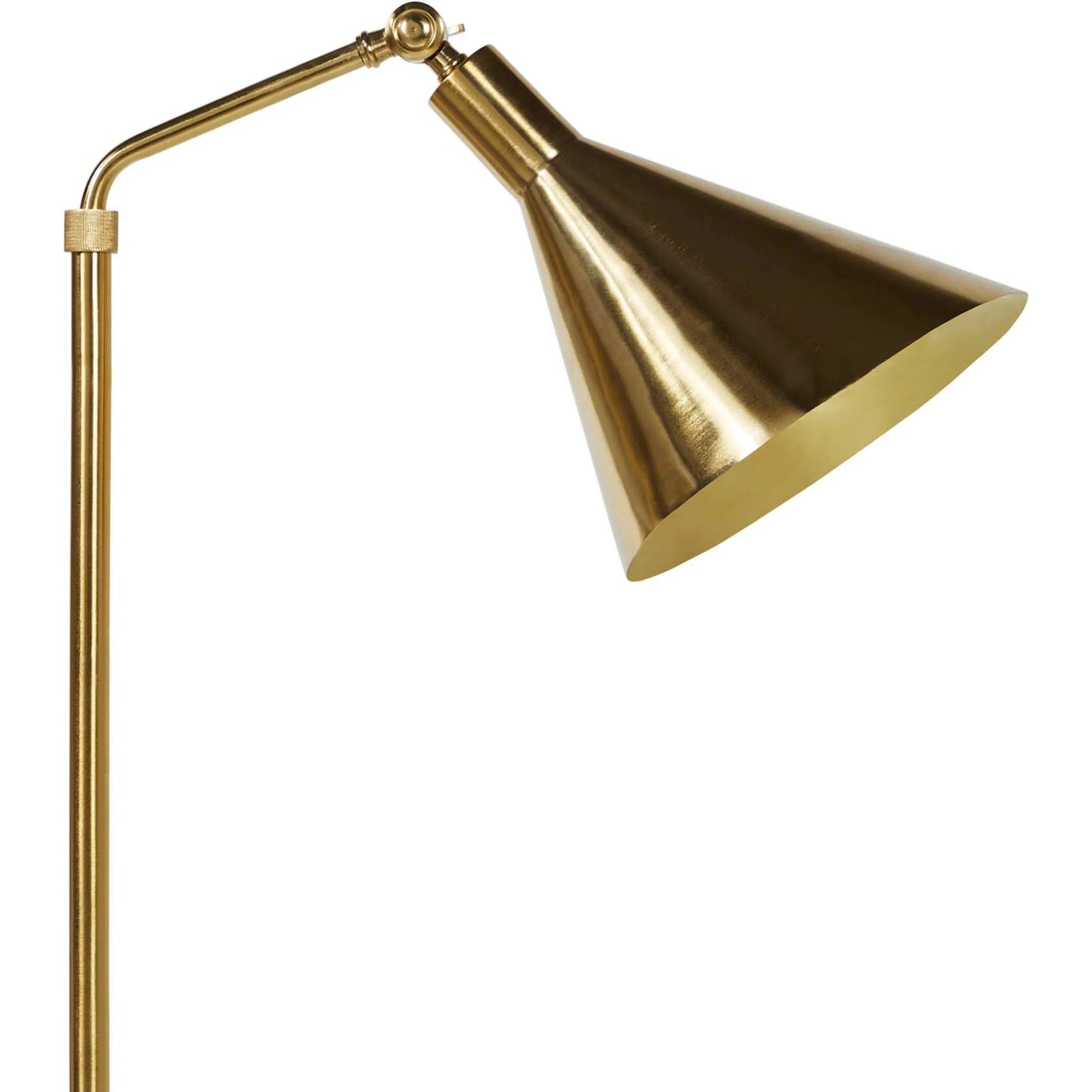 004 SI-2325251 | Closeup | Lumia Floor Lamp by LH Imports in brass, black and brass, black. Made from iron in a unique style.