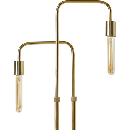 Elevate Floor Lamp by LH Imports in brass and antique brass. Made from iron in a unique style.