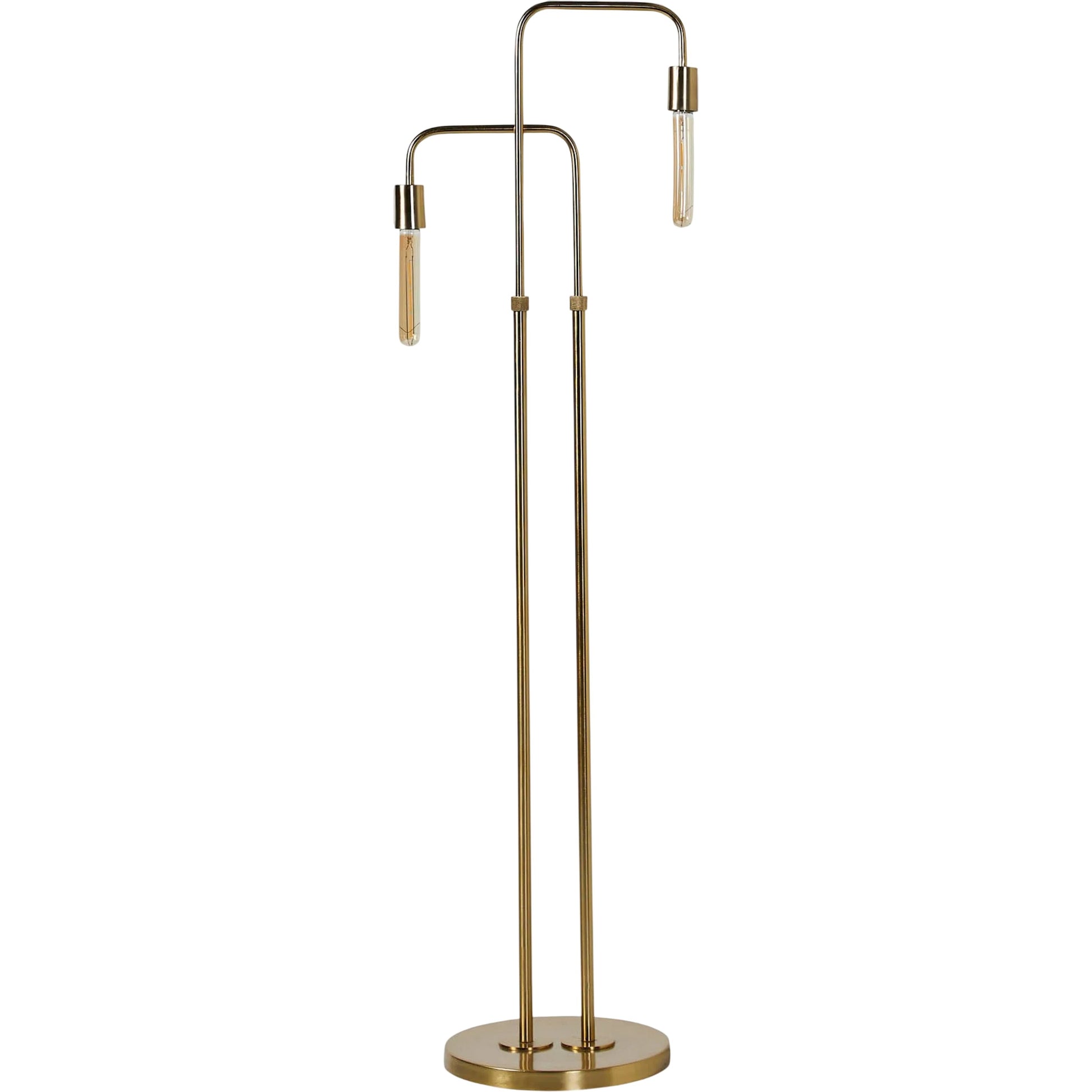 Elevate Floor Lamp by LH Imports in brass and antique brass. Made from iron in a unique style.