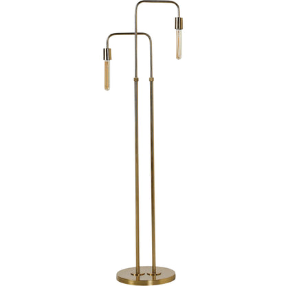 Elevate Floor Lamp by LH Imports in brass and antique brass. Made from iron in a unique style.